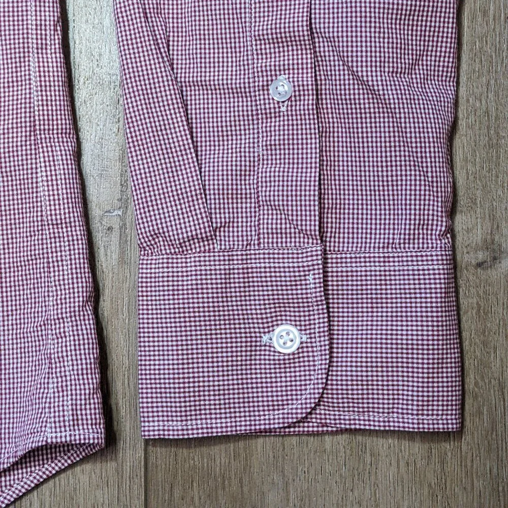 NWT J. Crew Men’s Shirt Red White Gingham Flex Washed Lightweight XL